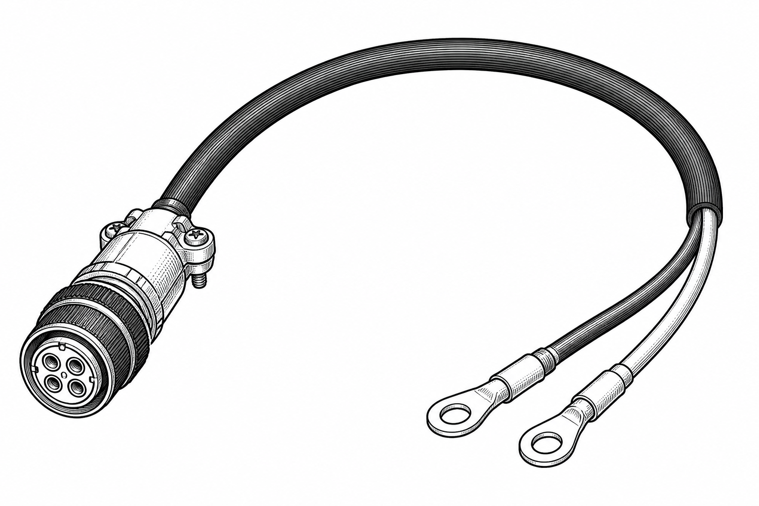 Prime Current two-strand DC power cable assembly